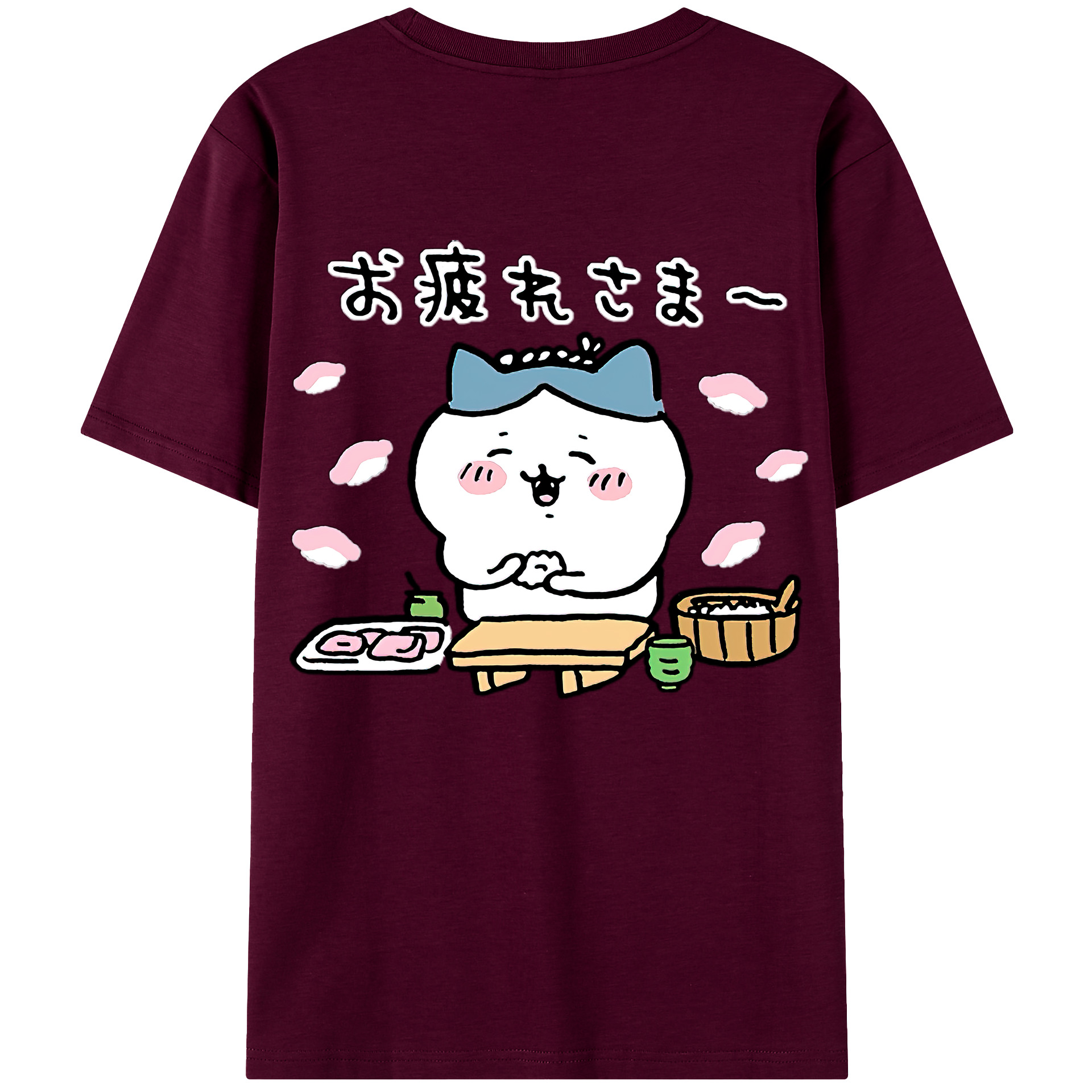 （画像用） ちいかわ ハチワレ Chii-kawa hachiware レディース半袖Tシャツ(バックプリント)